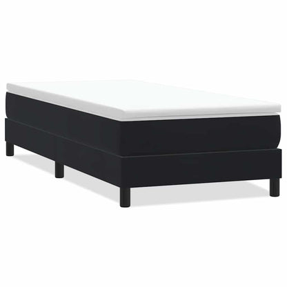 Giroletto a Molle senza Materasso Nero 90x210 cm in Velluto | homemem39