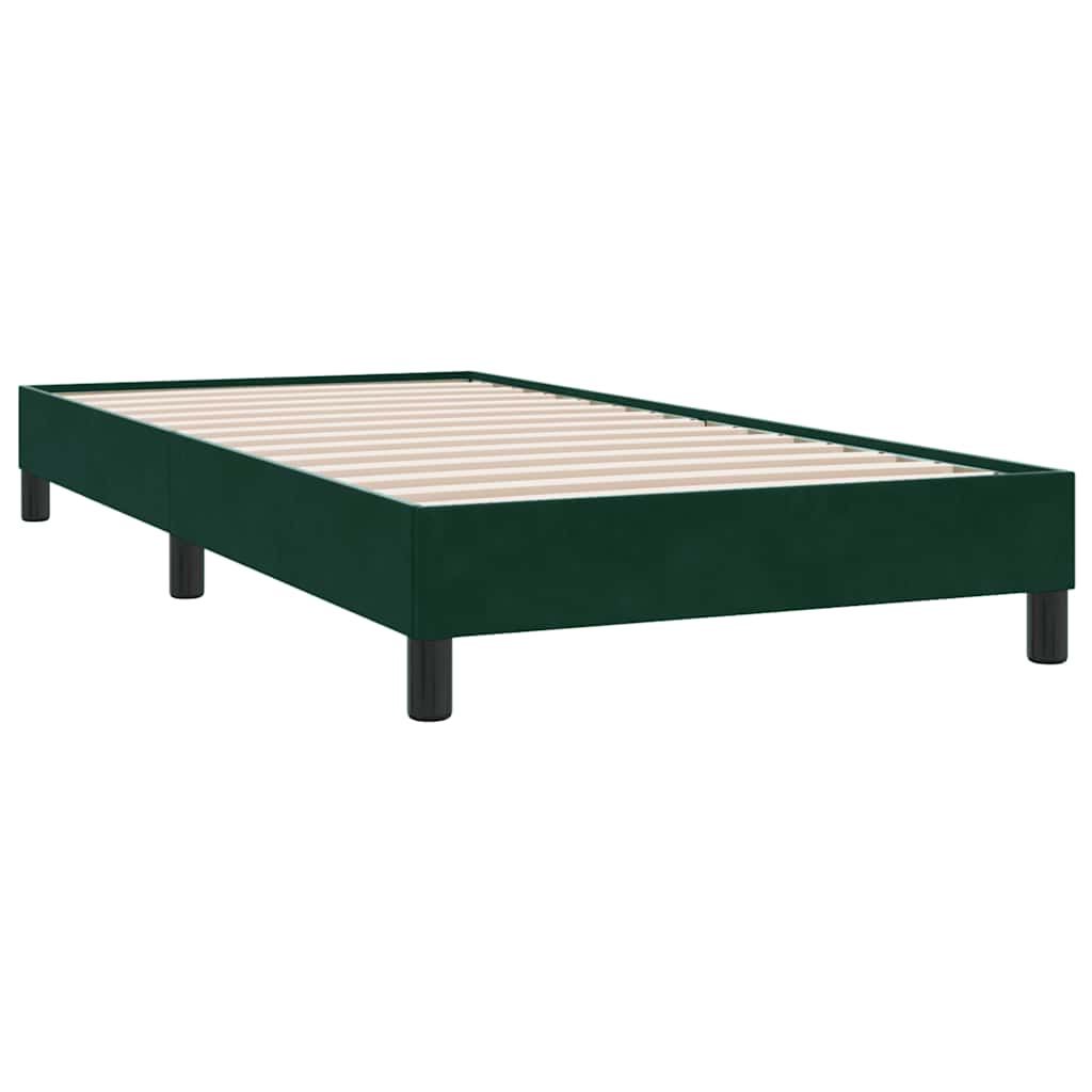 Giroletto a Molle senza Materasso Verde Scuro 90x210 cm Velluto | homemem39
