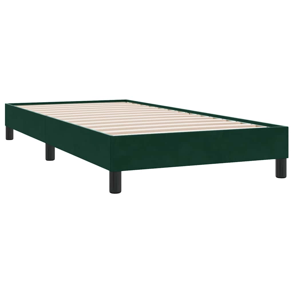 Giroletto a Molle senza Materasso Verde Scuro 90x210 cm Velluto | homemem39
