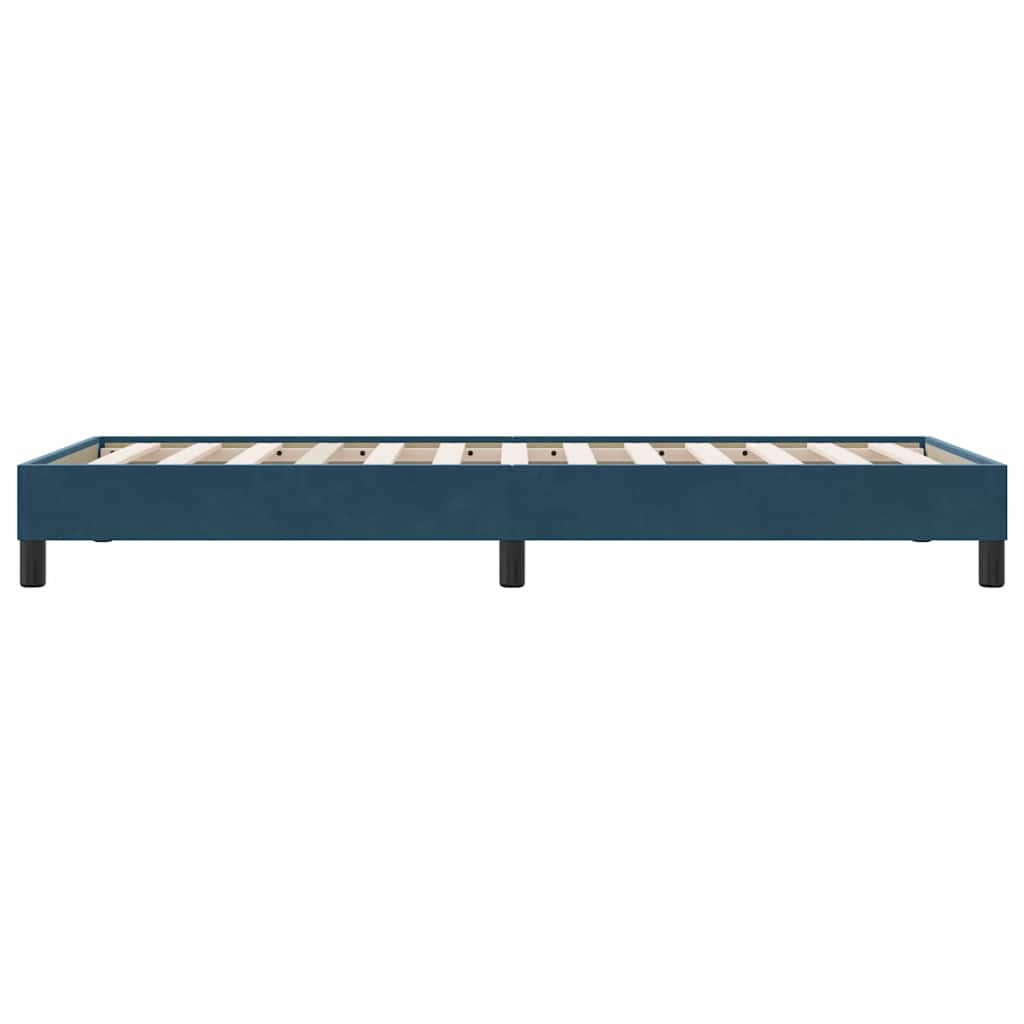 Giroletto a Molle senza Materasso Blu Scuro 90x210 cm Velluto