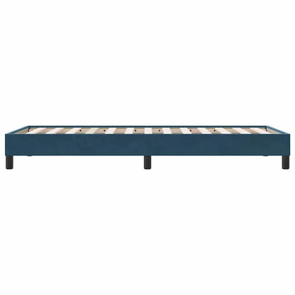 Giroletto a Molle senza Materasso Blu Scuro 90x210 cm Velluto