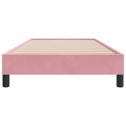Giroletto a Molle senza Materasso Rosa 90x210 cm in Velluto | homemem39