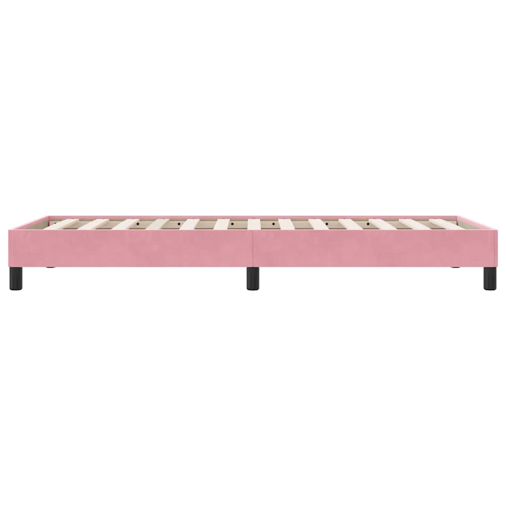 Giroletto a Molle senza Materasso Rosa 90x210 cm in Velluto