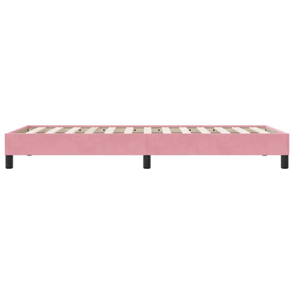 Giroletto a Molle senza Materasso Rosa 90x210 cm in Velluto