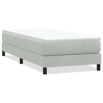 Giroletto Molle senza Materasso Grigio Chiaro 100x210cm Velluto | homemem39