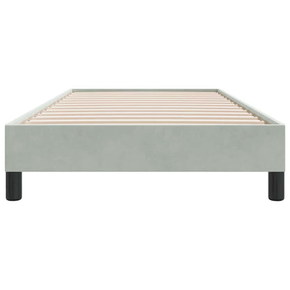 Giroletto Molle senza Materasso Grigio Chiaro 100x210cm Velluto