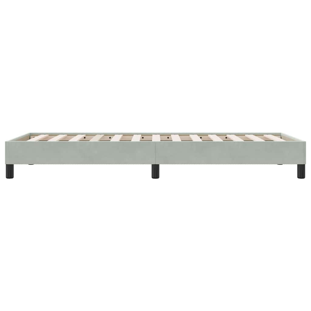 Giroletto Molle senza Materasso Grigio Chiaro 100x210cm Velluto | homemem39