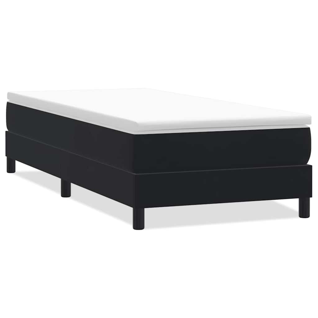 Giroletto a Molle senza Materasso Nero 100x210 cm in Velluto | homemem39