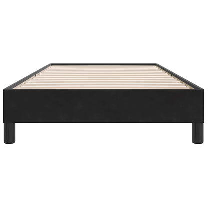 Giroletto a Molle senza Materasso Nero 100x210 cm in Velluto | homemem39