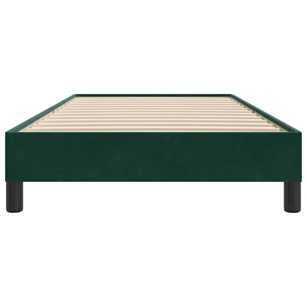 Giroletto a Molle senza Materasso Verde Scuro 100x210cm Velluto | homemem39