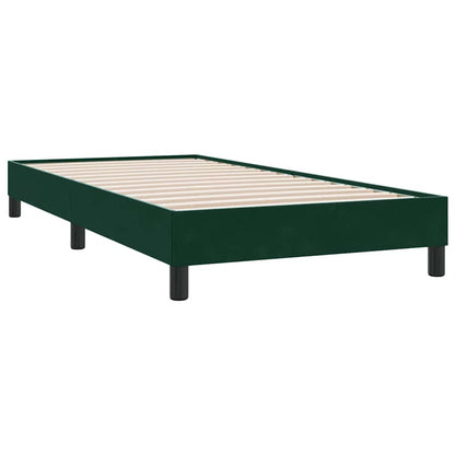 Giroletto a Molle senza Materasso Verde Scuro 100x210cm Velluto | homemem39