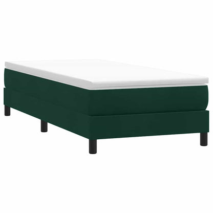 Giroletto a Molle senza Materasso Verde Scuro 100x210cm Velluto | homemem39