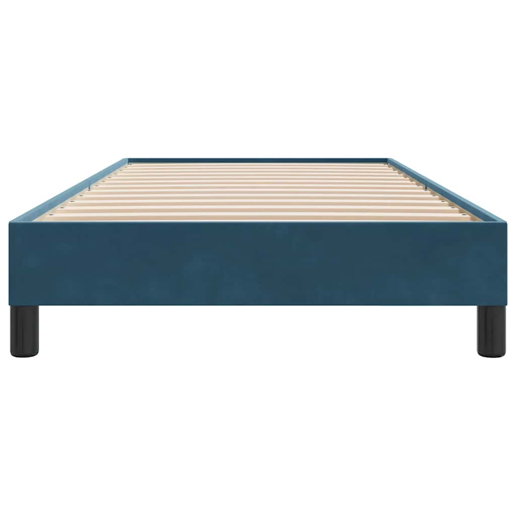 Giroletto a Molle senza Materasso Blu Scuro 100x210 cm Velluto | homemem39