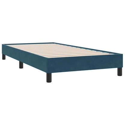 Giroletto a Molle senza Materasso Blu Scuro 100x210 cm Velluto | homemem39