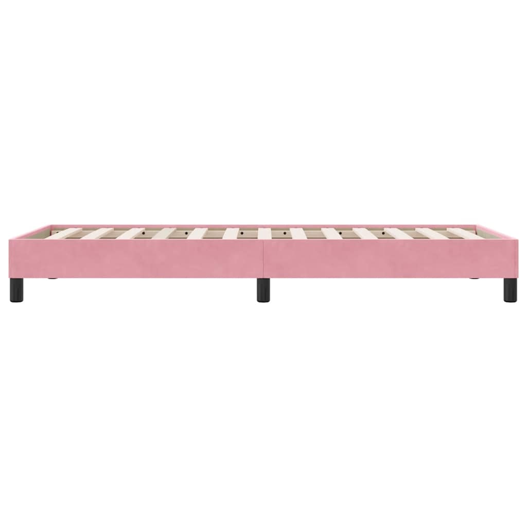 Giroletto a Molle senza Materasso Rosa 100x210 cm in Velluto
