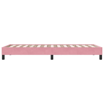 Giroletto a Molle senza Materasso Rosa 100x210 cm in Velluto