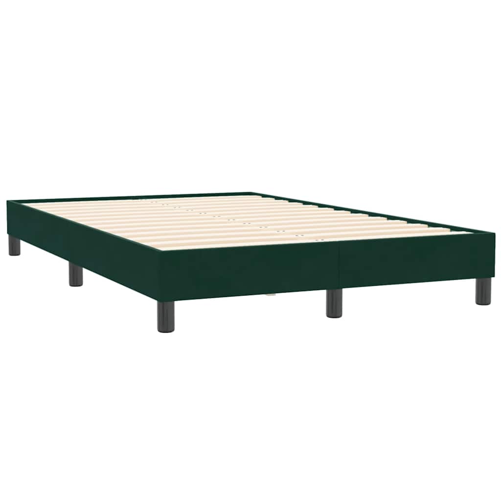 Giroletto a Molle senza Materasso Verde Scuro 120x210cm Velluto | homemem39