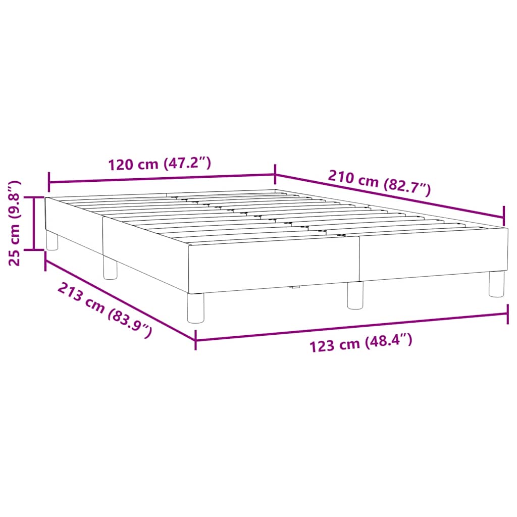 Giroletto a Molle senza Materasso Verde Scuro 120x210cm Velluto | homemem39