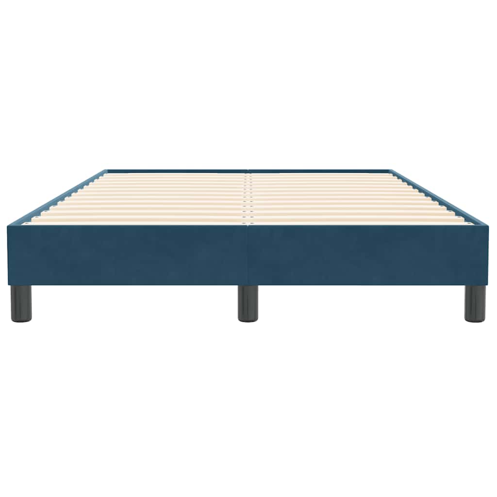 Giroletto a Molle senza Materasso Blu Scuro 120x210 cm Velluto | homemem39