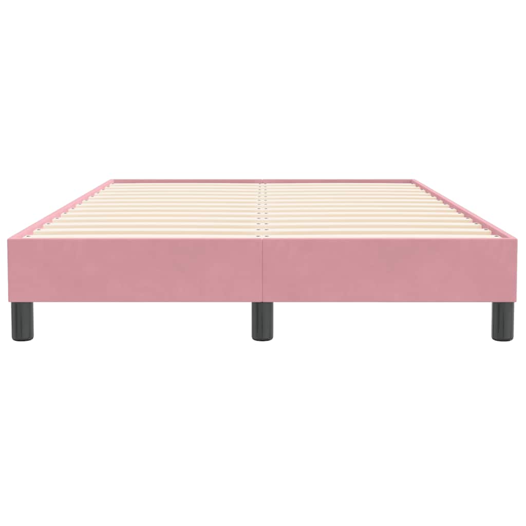 Giroletto a Molle senza Materasso Rosa 120x210 cm in Velluto | homemem39