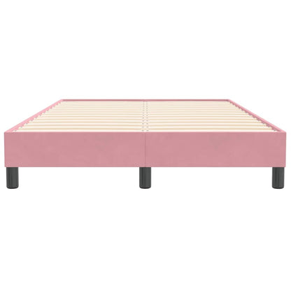Giroletto a Molle senza Materasso Rosa 120x210 cm in Velluto | homemem39