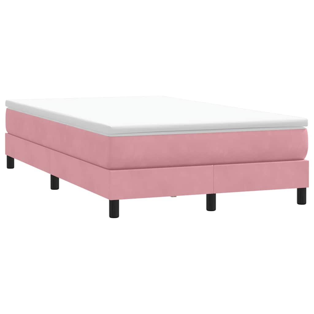 Giroletto a Molle senza Materasso Rosa 120x210 cm in Velluto | homemem39