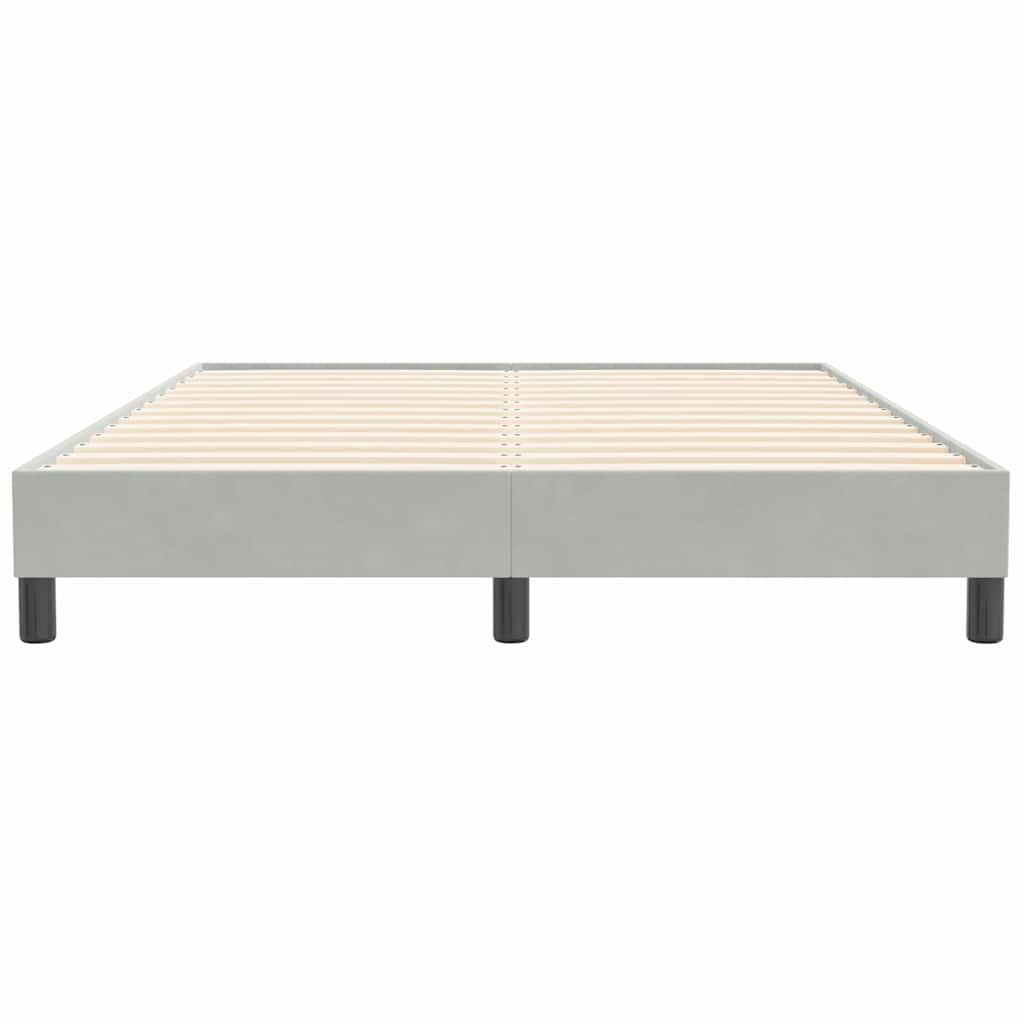 Giroletto Molle senza Materasso Grigio Chiaro 140x210cm Velluto | homemem39