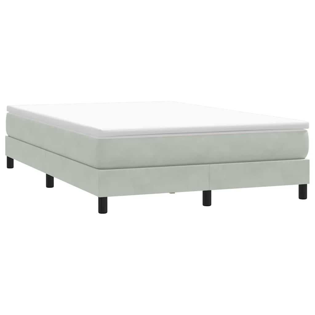 Giroletto Molle senza Materasso Grigio Chiaro 140x210cm Velluto | homemem39