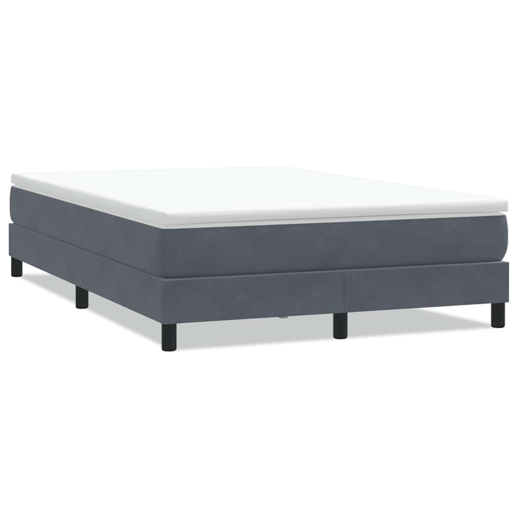 Giroletto Molle senza Materasso Grigio Scuro 140x210 cm Velluto | homemem39