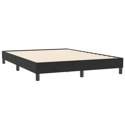 Giroletto a Molle senza Materasso Nero 140x210 cm in Velluto | homemem39