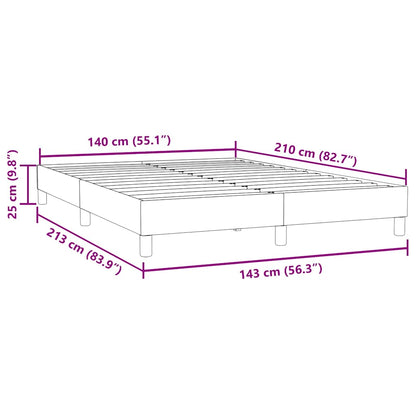 Giroletto a Molle senza Materasso Nero 140x210 cm in Velluto | homemem39