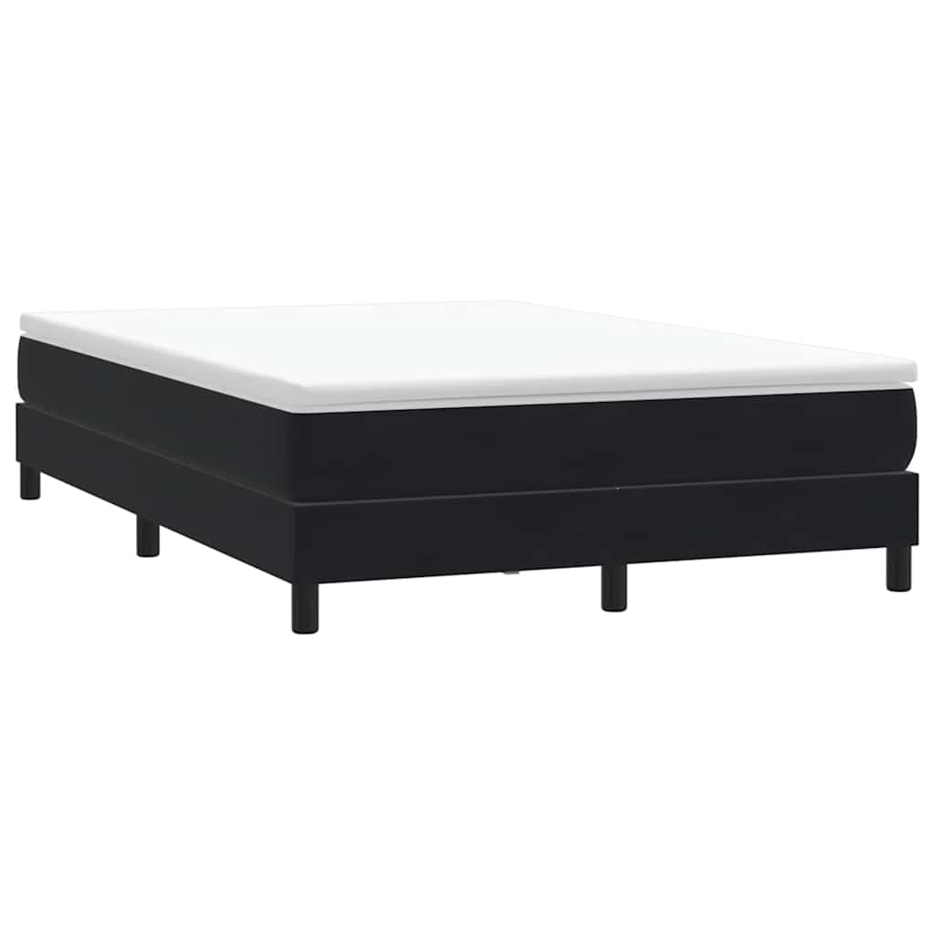 Giroletto a Molle senza Materasso Nero 140x210 cm in Velluto