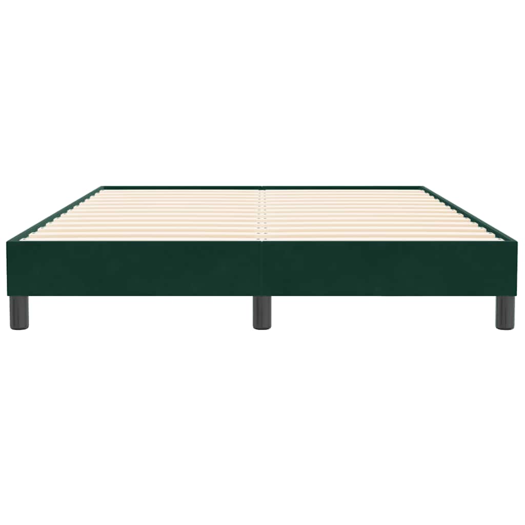 Giroletto a Molle senza Materasso Verde Scuro 140x210cm Velluto | homemem39