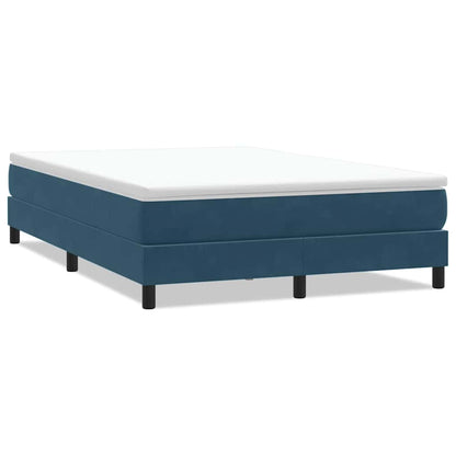 Giroletto a Molle senza Materasso Blu Scuro 140x210 cm Velluto | homemem39