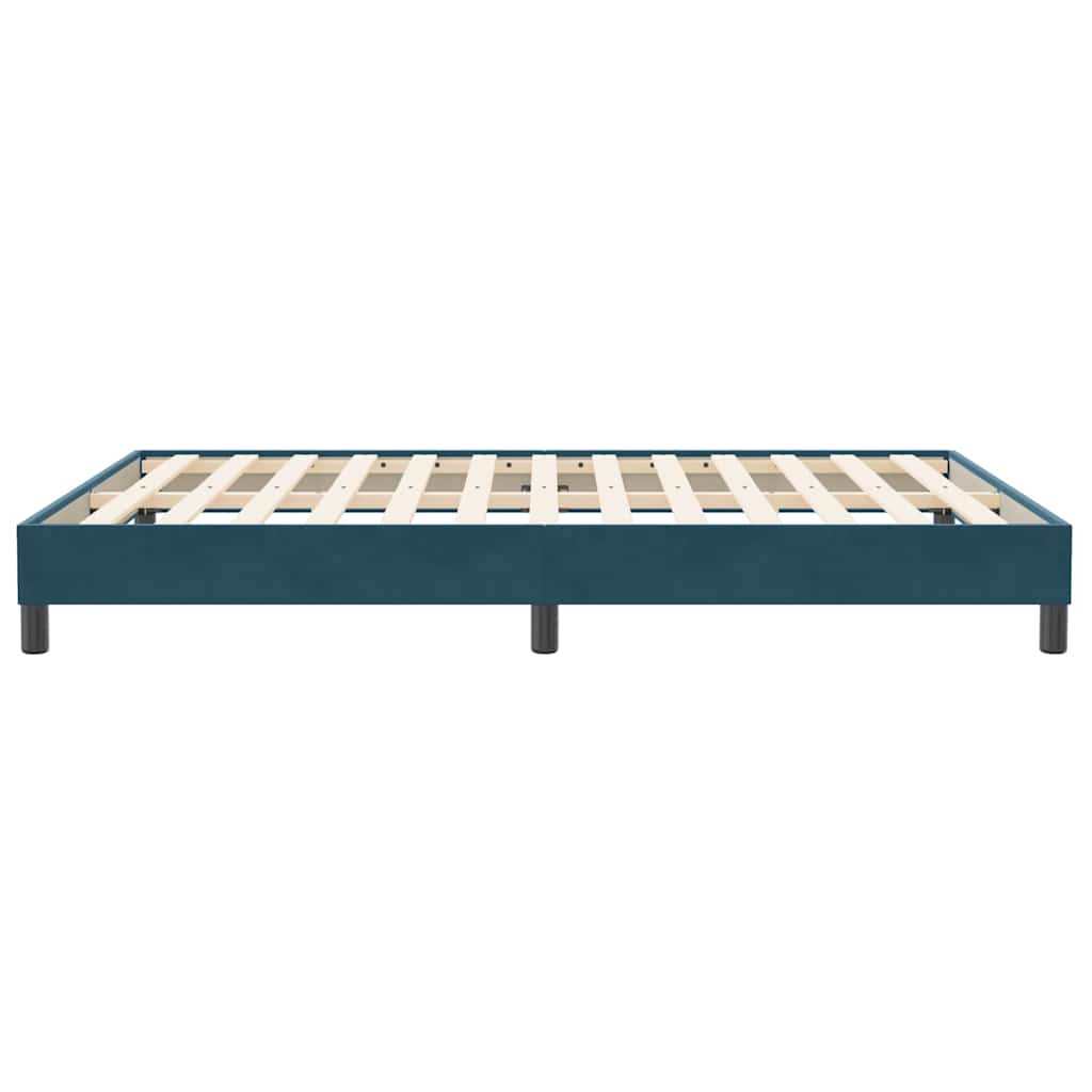 Giroletto a Molle senza Materasso Blu Scuro 140x210 cm Velluto | homemem39