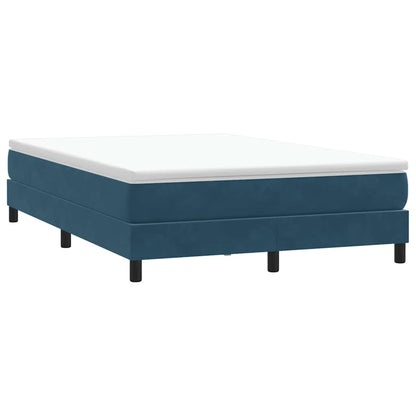 Giroletto a Molle senza Materasso Blu Scuro 140x210 cm Velluto | homemem39