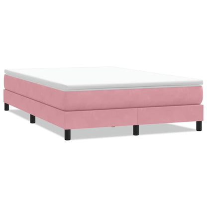 Giroletto a Molle senza Materasso Rosa 140x210 cm in Velluto