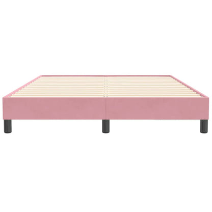 Giroletto a Molle senza Materasso Rosa 140x210 cm in Velluto | homemem39