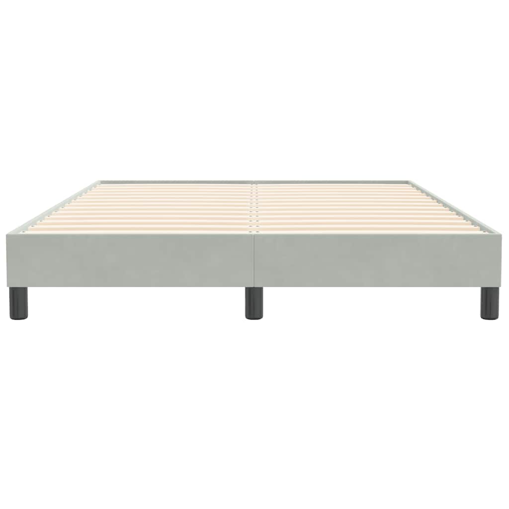 Giroletto Molle senza Materasso Grigio Chiaro 160x210cm Velluto | homemem39