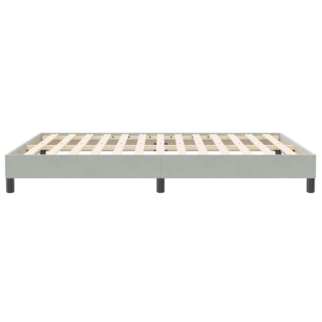 Giroletto Molle senza Materasso Grigio Chiaro 160x210cm Velluto | homemem39
