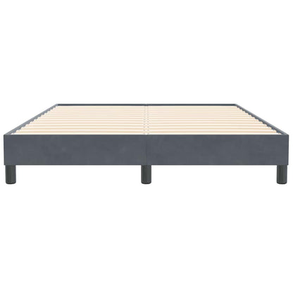 Giroletto Molle senza Materasso Grigio Scuro 160x210 cm Velluto | homemem39