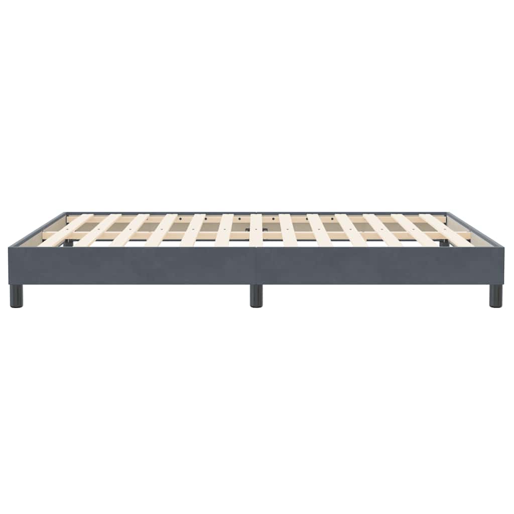 Giroletto Molle senza Materasso Grigio Scuro 160x210 cm Velluto