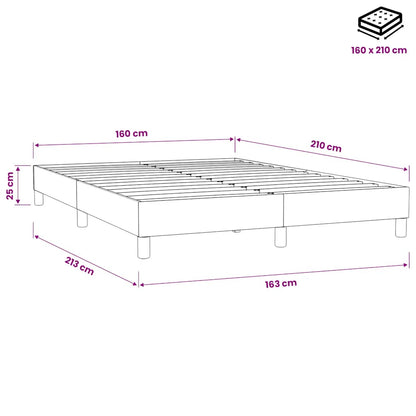 Giroletto Molle senza Materasso Grigio Scuro 160x210 cm Velluto