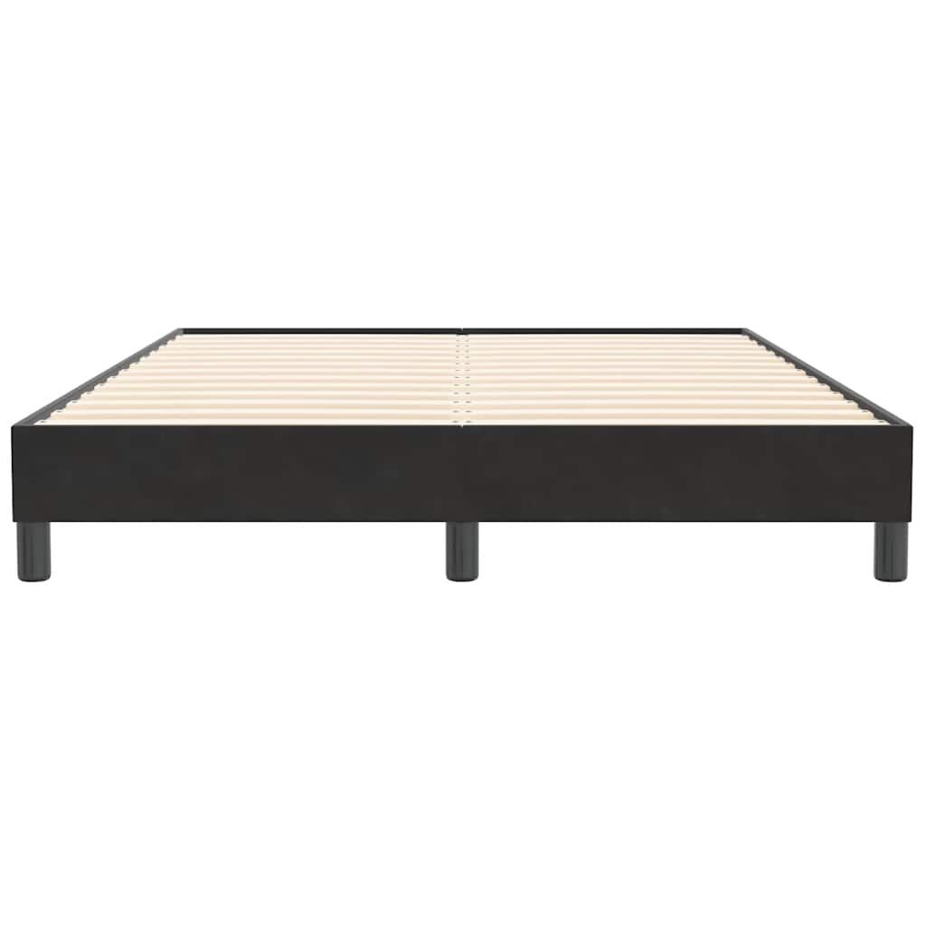 Giroletto a Molle senza Materasso Nero 160x210 cm in Velluto | homemem39