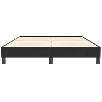 Giroletto a Molle senza Materasso Nero 160x210 cm in Velluto | homemem39