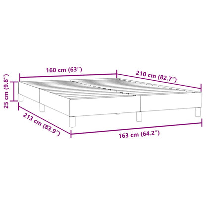 Giroletto a Molle senza Materasso Nero 160x210 cm in Velluto | homemem39