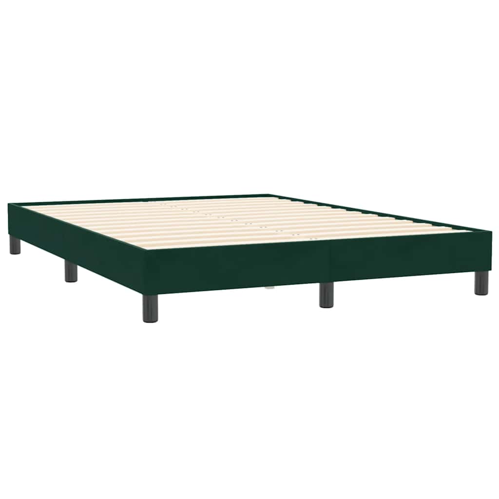 Giroletto a Molle senza Materasso Verde Scuro 160x210cm Velluto | homemem39
