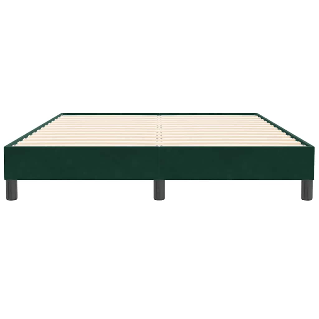 Giroletto a Molle senza Materasso Verde Scuro 160x210cm Velluto | homemem39