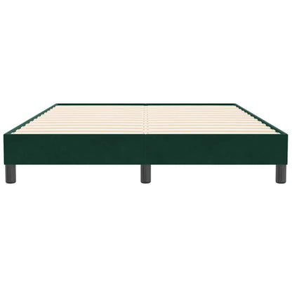 Giroletto a Molle senza Materasso Verde Scuro 160x210cm Velluto | homemem39