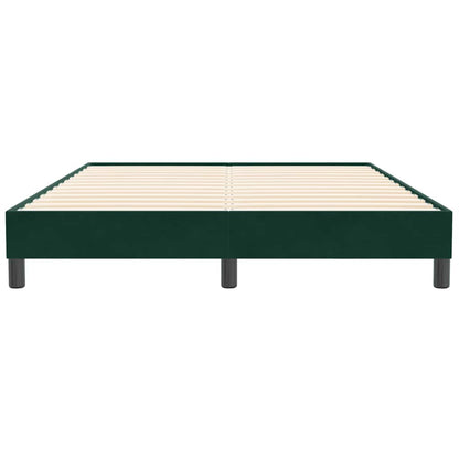Giroletto a Molle senza Materasso Verde Scuro 160x210cm Velluto